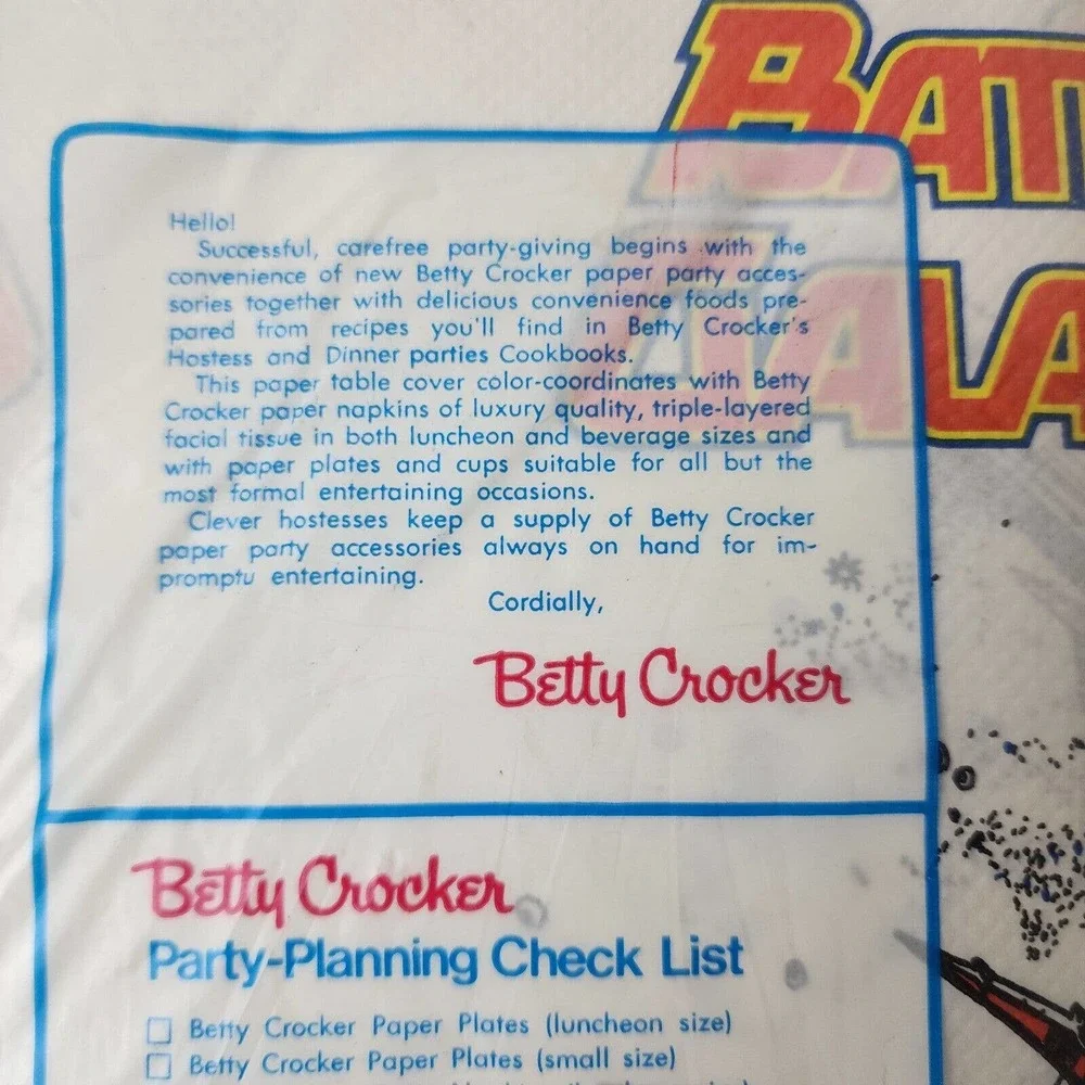 Vintage Battlestar Galactica Paper Tablecloth Decoupage Junk Journal Crafting